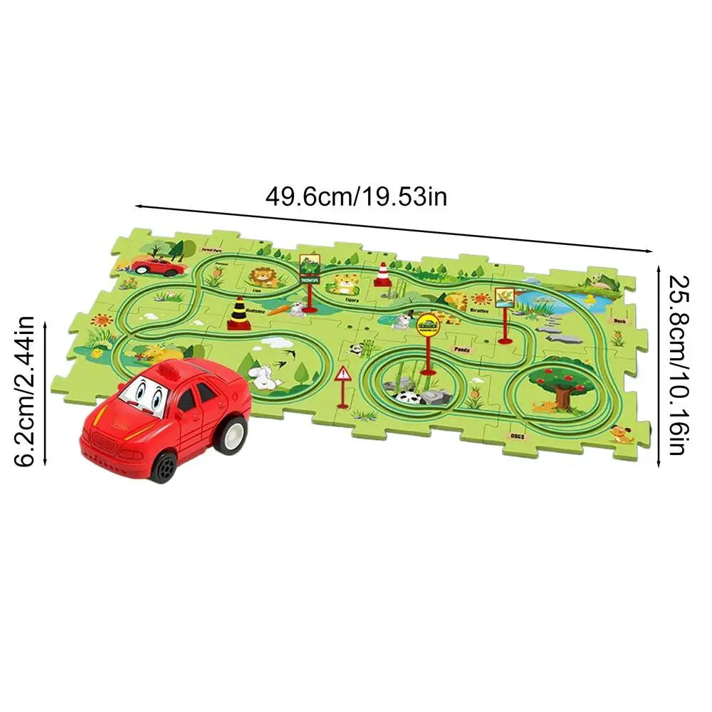 Kids Rail Car Set Plastic Floor Puzzles