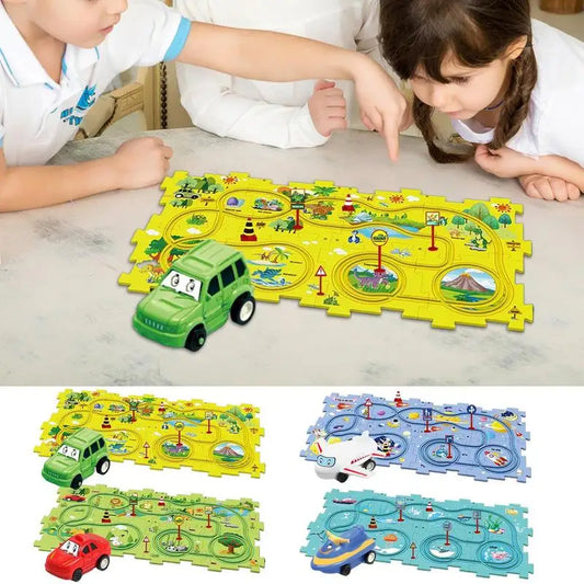 Kids Rail Car Set Plastic Floor Puzzles