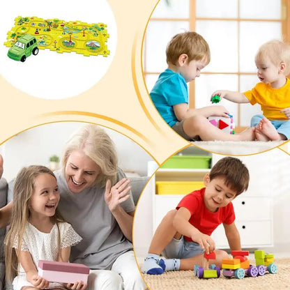 Kids Rail Car Set Plastic Floor Puzzles