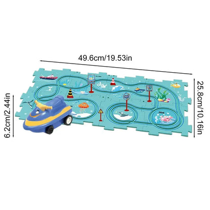 Kids Rail Car Set Plastic Floor Puzzles