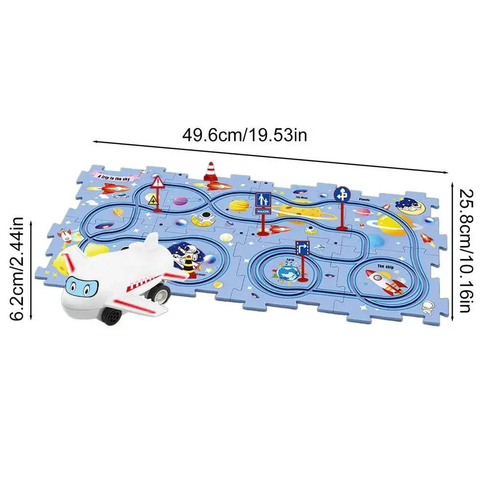 Kids Rail Car Set Plastic Floor Puzzles