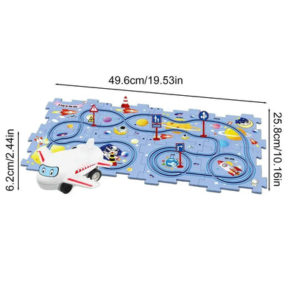 Kids Rail Car Set Plastic Floor Puzzles