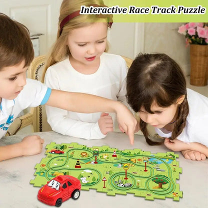 Kids Rail Car Set Plastic Floor Puzzles