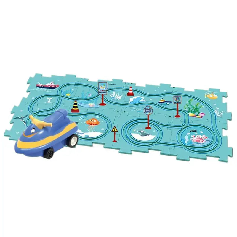 Kids Rail Car Set Plastic Floor Puzzles